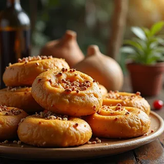 CADS sample 1 of 4 for the prompt "a chef's display of ingredients and pastry creations"